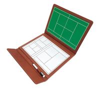 Badminton Coaching Blackboard， Multicolor Tennis Tactical ing Board Magnetic Foldable with 2 Water-Based Pens(Brown)