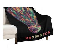 Badminton Geometric Fragments Fleece Throw Blanket Flannel Plush Sofa Blankets for Couch Bed Pet
