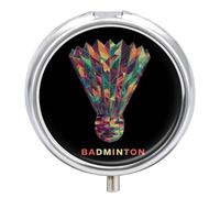 Badminton Geometric Fragments Small Pill Box Case 3 Compartment 2"
