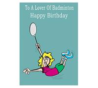 Badminton Happy Birthday Card