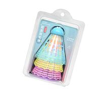 Badminton Luminous 3 Pieces Steering Wheel Badminton Sets for Gardens, Portable Nylon Training Equipment for Beginners Adults Practice Garden Beach Game