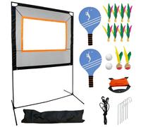 Badminton Net Set,Portable Badminton Set,Similar to Pickleball,2 Rackets,10 Shuttlecocks,Indoor Outdoor Fun Tennis,for Parks, Picnics,Beach