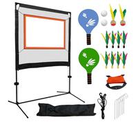 Badminton Net Set with Rackets, Multi-Sport Net Set, Similar to Pickleball, Badminton and Tennis, Portable Badminton Set with Carry Bag, Fun Games for Indoor, Park, Beach, Garden