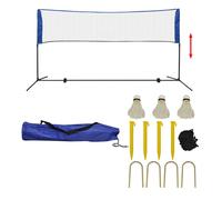 vidaXL Badminton Net Set with Shuttlecocks 300x155 cm Outdoor Garden Ball Game