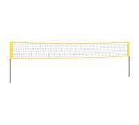 vidaXL Badminton Net Yellow and Black 600x155 cm PE Fabric Volleyball Net