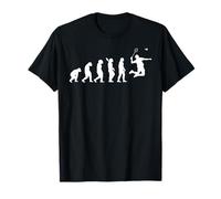 Badminton Player Evolution Shuttlecock Badminton Racket T-Shirt