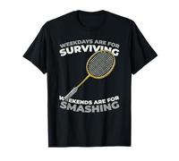 Badminton Player - Racket Racquet Team Court Shuttlecock T-Shirt