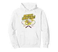 Badminton Player Retro Badge Sport Vintage Shuttlecock Pullover Hoodie