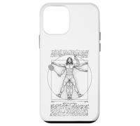 Badminton Player Vitruvian Man Leonardo Da Vinci Shuttlecock Case for iPhone 12 mini