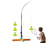 Badminton Practice Device - Single Player Sports Gear for Skill Training | Portable Rebound Equipment with Shuttle Control, Function for Home Playground Garden Court Exercise, 25.59x130in