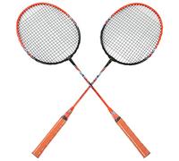 Badminton Racket, Badminton Racket Set with Storage Bag Red Ferroalloy and Nylon Integrated Double Badminton Rackets Sports Equipment for Beginner Amateur Primary Training