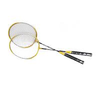 Badminton Racket, Badminton Rackets Set with Storage Bag 25.7in Gold Split Iron Alloy Badminton Racket Set T Shaped Tee Design for Amateur Elementary Training Outdoor Backyards