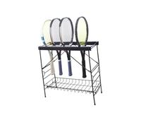 Badminton Racket Floor Stand With Sponge Protection | Tennis Racquet Storage Rack, Sturdy Organizer for Gym Club