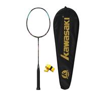 Badminton Racket, Professional Carbon Fiber Badminton Sets High Tension 5U Ultra-Light Racquet for Defensive & Offensive with 2 Handgrips, 1 Cover Bag(Get String)