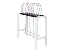 Badminton Racket Rack, Floor Standing Sports Storage Rack | Widened Base & Individual Slots Prevent Racket Clashing, Great for Clubs, Gyms & Home(White)