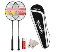 Badminton Racket Set,Badminton Rackets,All Carbon Fiber Material,Contain Two Badminton Rackets & Two Badminton Balls & A Bag,Suitable For Outdoor Activities And Family Outings