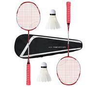 Badminton Racket Set of 2,Including 2 Racquet,2 Shuttlecocks,1 Carrying Bag,Complex Carbon Fiber High Repulsion All-Round Durable Training Badminton Rackets,Pre-Strung 4U