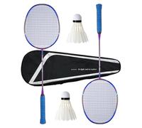 Badminton Racket Set of 2,Including 2 Racquet,2 Shuttlecocks,1 Carrying Bag,Complex Carbon Fiber High Repulsion All-Round Durable Training Badminton Rackets,Pre-Strung 4U