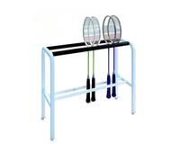 Badminton Racket Storage Rack, 15 Hooks with Foam Casing, Wall Mounted Rack for Gym School Club, Easy Assembly, Includes Mounting Hardware