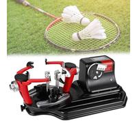 Badminton Racket Stringing Machine, 360° Rotation Tabletop Racquet Stringer with LCD Screen, CNC Precision, 6-Point Fixed, 3 Speed Pull, Data Memory