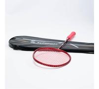 Badminton Racket Women Men, 4U 85g Wave Break Wind Strung Carbon Fiber Offensive and Defensive with Badminton Bag Racquets (1 pc with bag,Red)