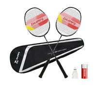 Badminton Rackets,Badminton Racket Set,100% All Carbon Fiber One-Piece Ultra Light 82g Offensive Balanced Blade Training Racket,Including 2 Rackets,2 Shuttlecocks,And 1 Ball Bag