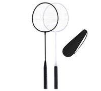 Badminton Rackets Set - Player Steel Frame Sports Rackets, Travel Storage Bag Included | Recreational Shuttlecock Play Gear, Sturdy Outdoor Court Kit, Garden Beach Yard Activity for Friends