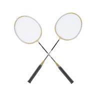 Badminton Rackets Set, Set of 2 Alloy Badminton Rackets Set Good Resilience Lightweight Badminton Racquets with Bag Professional Replacement Badminton Equipment for Kids Adults