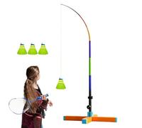 Badminton Self Training Tool - Stable Base Automatic Rebound | Badminton Trainer Set - for Kids Adults Beginners Court Living Room Park Playground Garden Gym