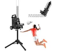 Badminton Serve Machine with APP Control, Adjustable Speed and Height, Shuttlecock Launcher Feeder, Holds Over 52 Balls