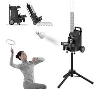 Badminton Serving Machine - Cordless Practice Machine with Tripod, Serve Frequency 1s-1.5s, Ideal for Indoor and Outdoor Training for Beginners