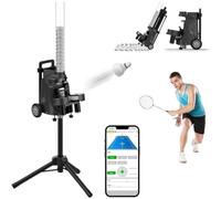 Badminton Serving Machine with Tripod - Portable and Adjustable Serving Frequency (1s-1.5s) for Beginners - Perfect for Indoor and Outdoor Practice