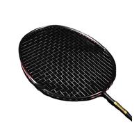 Badminton Set 4U Professional Full Carbon Fiber Badminton Rackets With String Offensive Type Racquets Sports For Adult(Black)