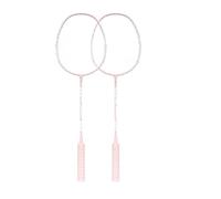 Badminton Set Badminton Racket Double Beat Alloy Offense And Defense Racquet With Bag For Exercise(Pink With Bag Ball)