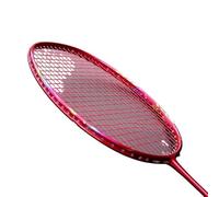 Badminton Set Carbon Fiber Badminton Rackets Super Light 8U 62G G5 Offensive Training Racquet With Strings For Adult(Red)