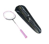 Badminton Set Carbon Fiber Balanced Badminton Racket Default 24LBS Suitable Beginners(1PCS Pink Bagged)