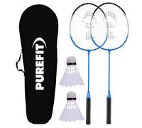 Badminton Set Includes 2 Rackets 2 Nylon Shuttlecocks Carry Case Tempered Steel Lightweight Racquets