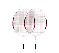 Badminton Set Mixable Badminton Racket Carbon Fiber Offense Max 28 Lbs(2PCS Red sacks)