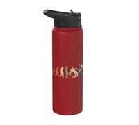 Badminton Shuttlecock Court Game Sport Evolution Badminton Stainless Steel Insulated Water Bottle