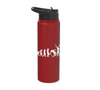 Badminton Shuttlecock Court Game Sport Evolution Badminton Stainless Steel Insulated Water Bottle