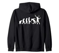 Badminton Shuttlecock court game sport EVOLUTION BADMINTON Zip Hoodie