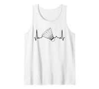 Badminton Shuttlecock court game sport Heartbeat BADMINTON Tank Top
