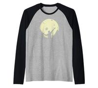 Badminton Shuttlecock Court Game Sport Night Badminton Raglan Baseball Tee