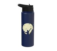 Badminton Shuttlecock Court Game Sport Night Badminton Stainless Steel Insulated Water Bottle