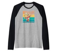 Badminton Shuttlecock Court Game Sport Travel Badminton Raglan Baseball Tee