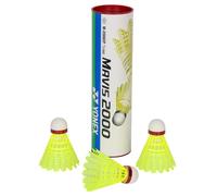 Badmintonbälle Yonex Mavis 2000 Yellow (Rolle mit 6 St.), Roter Streifen (bis 14°C)
