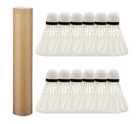 Badminton Shuttlecocks | 12 Pieces Goose Feathers Shuttlecocks,High Speed Training Balls Portable Outdoor Sports Equipment for Park Garden Backyard Home School Adults Campus