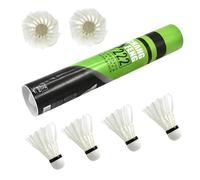 Badminton Shuttlecocks - Natural Goose, Durable Composite Cork Head, Aerodynamic Stability Design | Premium Speed Training Balls For Professional Trainers Amateurs Beginners