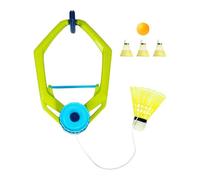 Badminton Single Player Trainer - Adjustable Rebound Trainer, Badminton Training with String, Includes Sturdy Tennis Badminton Balls, Badminton Single Player Trainer, Portable Door Badminton Game