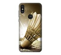 Badminton Sport Art Case Cover For Motorola One (Moto P30 Play)